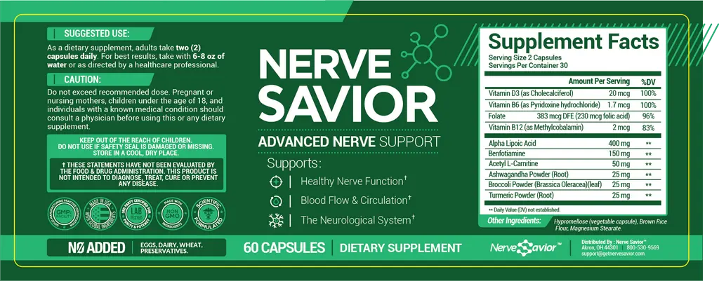 Nerve Savior Supplement Facts